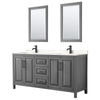 Custom image for Dark Gray with Matte Black Trim / Carrara Cultured Marble / 24