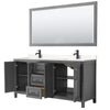Custom image for Dark Gray with Matte Black Trim / Carrara Cultured Marble / 70