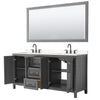 Custom image for Dark Gray with Matte Black Trim / Carrara Cultured Marble / 70