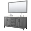 Custom image for Dark Gray with Matte Black Trim / Carrara Cultured Marble / 70