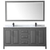 Custom image for Dark Gray with Matte Black Trim / White Carrara Marble / 70