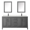 Custom image for Dark Gray with Matte Black Trim / Giotto Quartz / Medicine Cabinets