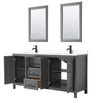 Custom image for Dark Gray with Matte Black Trim / White Cultured Marble / 24