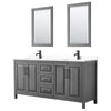 Custom image for Dark Gray with Matte Black Trim / White Cultured Marble / 24