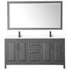 Custom image for Dark Gray with Matte Black Trim / White Cultured Marble / 70