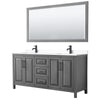 Custom image for Dark Gray with Matte Black Trim / White Cultured Marble / 70
