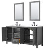 Custom image for Dark Gray with Matte Black Trim / White Cultured Marble / 24