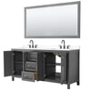 Custom image for Dark Gray with Matte Black Trim / White Cultured Marble / 70