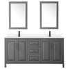 Custom image for Dark Gray with Matte Black Trim / White Quartz / 24
