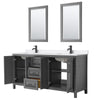 Custom image for Dark Gray with Matte Black Trim / White Quartz / 24