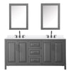 Custom image for Dark Gray with Matte Black Trim / White Quartz / Medicine Cabinets