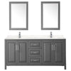 Custom image for Dark Gray with Polished Chrome Trim / Carrara Cultured Marble / 24