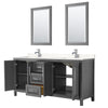 Custom image for Dark Gray with Polished Chrome Trim / Carrara Cultured Marble / 24