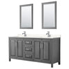 Custom image for Dark Gray with Polished Chrome Trim / Carrara Cultured Marble / 24