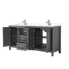 Custom image for Dark Gray with Polished Chrome Trim / Carrara Cultured Marble / No Mirror