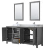 Custom image for Dark Gray with Polished Chrome Trim / White Carrara Marble / 24