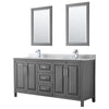 Custom image for Dark Gray with Polished Chrome Trim / White Carrara Marble / 24