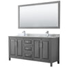 Custom image for Dark Gray with Polished Chrome Trim / White Carrara Marble / 70