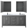 Custom image for Dark Gray with Polished Chrome Trim / White Carrara Marble / Medicine Cabinets