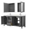 Custom image for Dark Gray with Polished Chrome Trim / Giotto Quartz / Medicine Cabinets