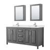 Custom image for Dark Gray with Polished Chrome Trim / Giotto Quartz / Medicine Cabinets
