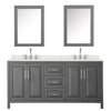 Custom image for Dark Gray with Polished Chrome Trim / Giotto Quartz / Medicine Cabinets