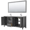 Custom image for Dark Gray with Polished Chrome Trim / White Cultured Marble / 70