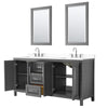 Custom image for Dark Gray with Polished Chrome Trim / White Cultured Marble / 24