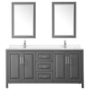 Custom image for Dark Gray with Polished Chrome Trim / White Quartz / 24