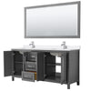 Custom image for Dark Gray with Polished Chrome Trim / White Quartz / 70