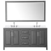 Custom image for Dark Gray with Polished Chrome Trim / White Quartz / 70