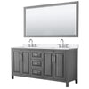 Custom image for Dark Gray with Polished Chrome Trim / White Quartz / 70