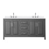 Custom image for Dark Gray with Polished Chrome Trim / White Quartz / No Mirror