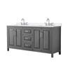 Custom image for Dark Gray with Polished Chrome Trim / White Quartz / No Mirror