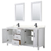 Custom image for White with Matte Black Trim / Carrara Cultured Marble / 24