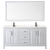 Custom image for White with Matte Black Trim / Carrara Cultured Marble / 70
