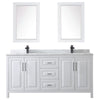 Custom image for White with Matte Black Trim / White Carrara Marble / 24