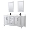 Custom image for White with Matte Black Trim / White Cultured Marble / 24