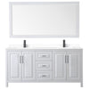 Custom image for White with Matte Black Trim / White Cultured Marble / 70