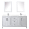 Custom image for White with Matte Black Trim / White Cultured Marble / Medicine Cabinets