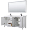 Custom image for White with Matte Black Trim / White Quartz / 70