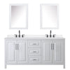 Custom image for White with Matte Black Trim / White Quartz / Medicine Cabinets