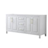 Custom image for White with Brushed Gold Trim / No Mirror