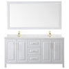 Custom image for White with Brushed Gold Trim / Giotto Quartz / 70