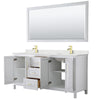 Custom image for White with Brushed Gold Trim / Giotto Quartz / 70