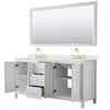 Custom image for White with Brushed Gold Trim / Giotto Quartz / 70