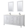 Custom image for White with Polished Chrome Trim / Carrara Cultured Marble / 24