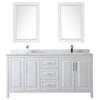 Custom image for White with Polished Chrome Trim / White Carrara Marble / 24
