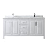 Custom image for White with Polished Chrome Trim / White Carrara Marble / No Mirror