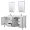 Custom image for White with Polished Chrome Trim / Giotto Quartz / 24